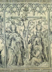 El Parement de Narbonne, detalle de la Crucifixión, c.1375 (detalle)